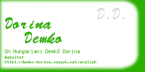 dorina demko business card