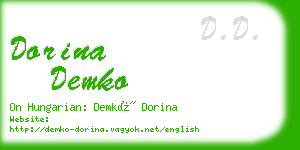 dorina demko business card